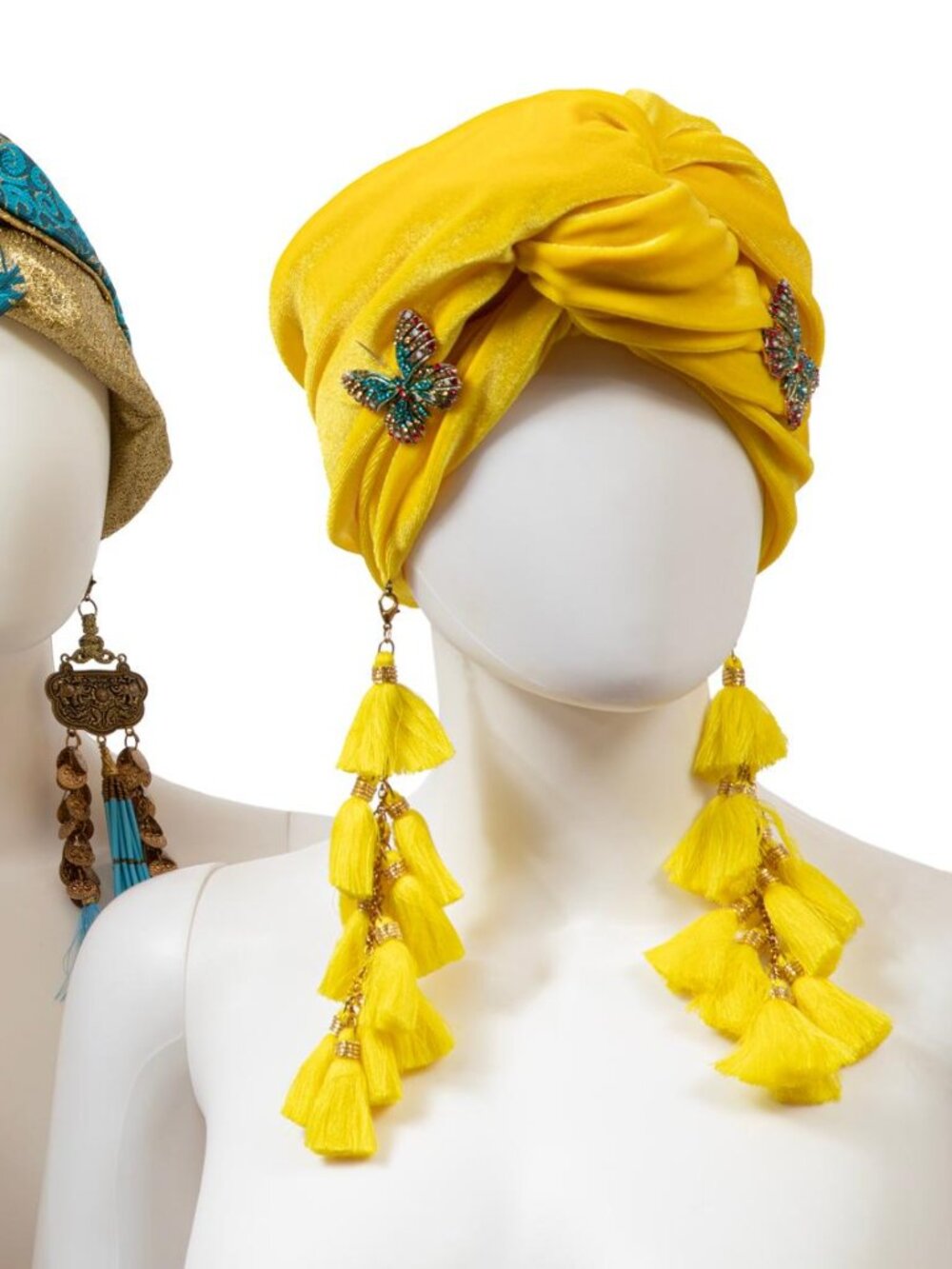 Yellow Velour Julie Clancey Turban